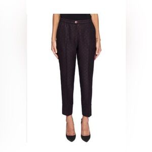 Ted Baker Pants Jacquard Piping Suit Trousers Grape Maroon Size US 6